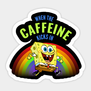 When the caffeine kicks in Sticker